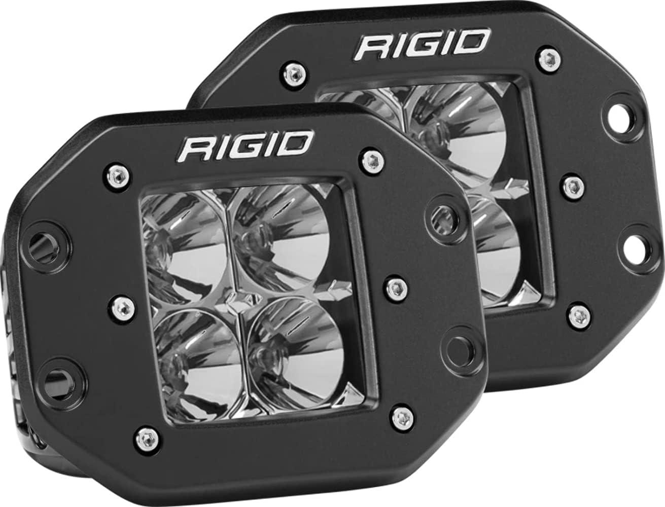 Rigid Industries D-Series Pro Flood Flush Mount Lights (Black)