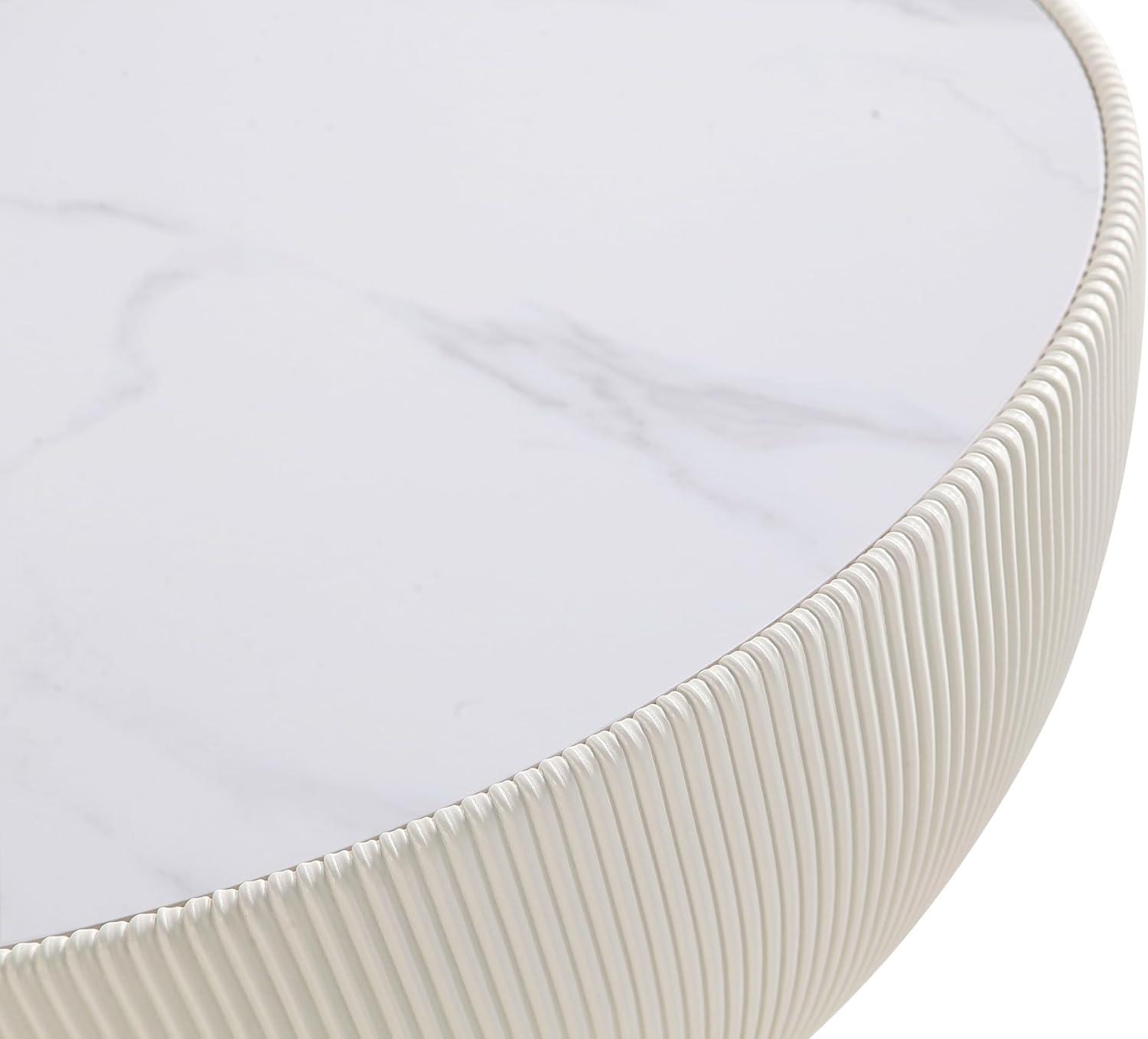 Manhattan Comfort 3pc Anderson Leatherette Upholstered Coffee Table and End Table Set Cream/Gray