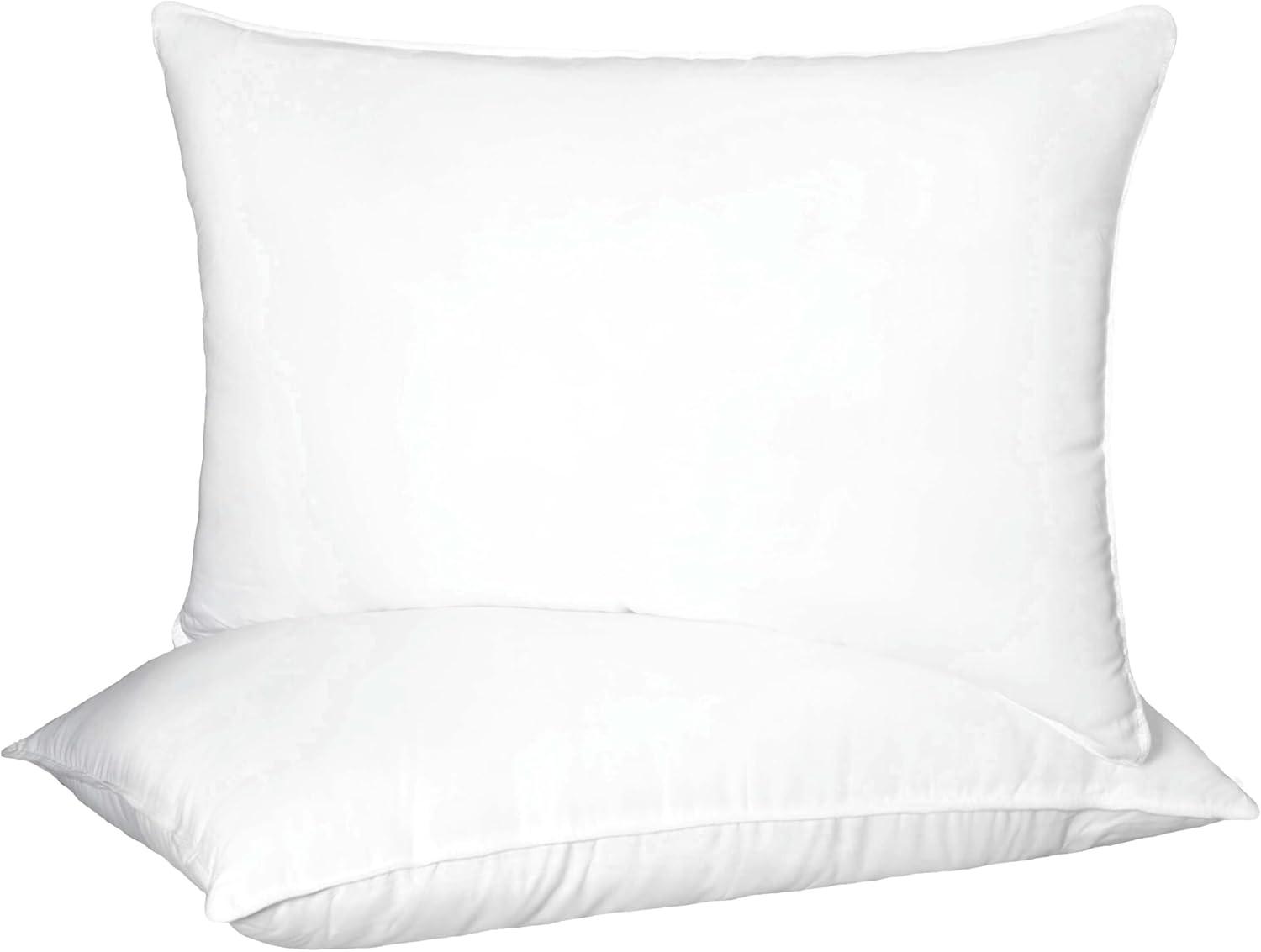 Superior Solid Microfiber Medium Density Pillow, Set of 4, King