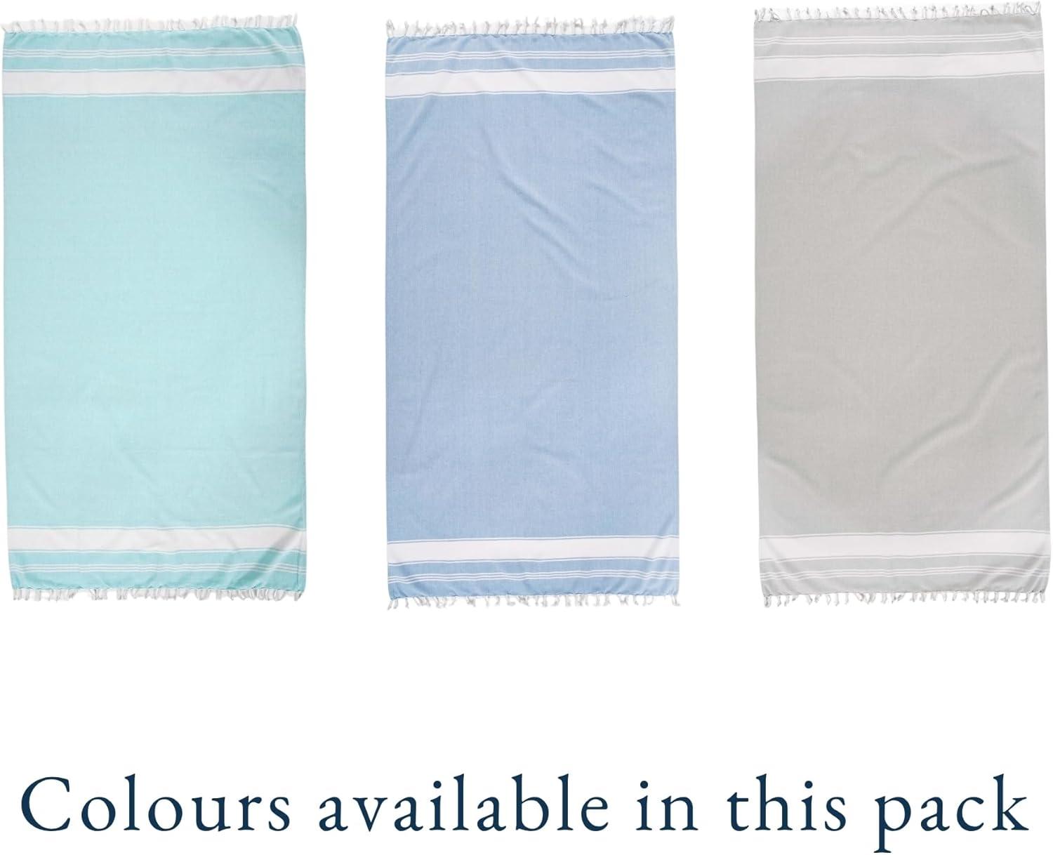 LANE LINEN Beach Towels 6 Pack, Bulk Beach Towels Oversized, Pool Towels for Adults, Pre-Washed, Sand Free Beach Towel, Fast Drying Beach Towel, 39"x71" - Classic Color