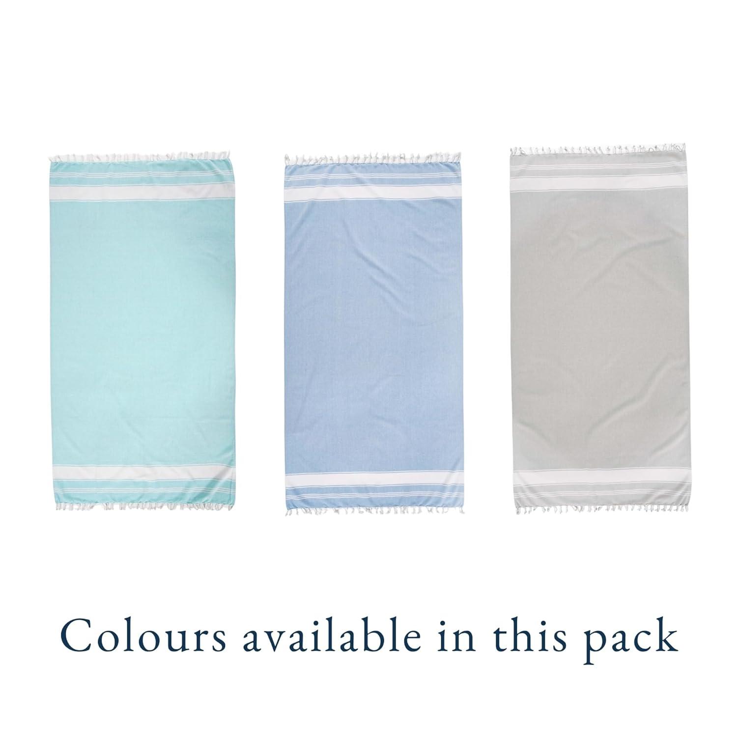 LANE LINEN Beach Towels 6 Pack, Bulk Beach Towels Oversized, Pool Towels for Adults, Pre-Washed, Sand Free Beach Towel, Fast Drying Beach Towel, 39"x71" - Classic Color