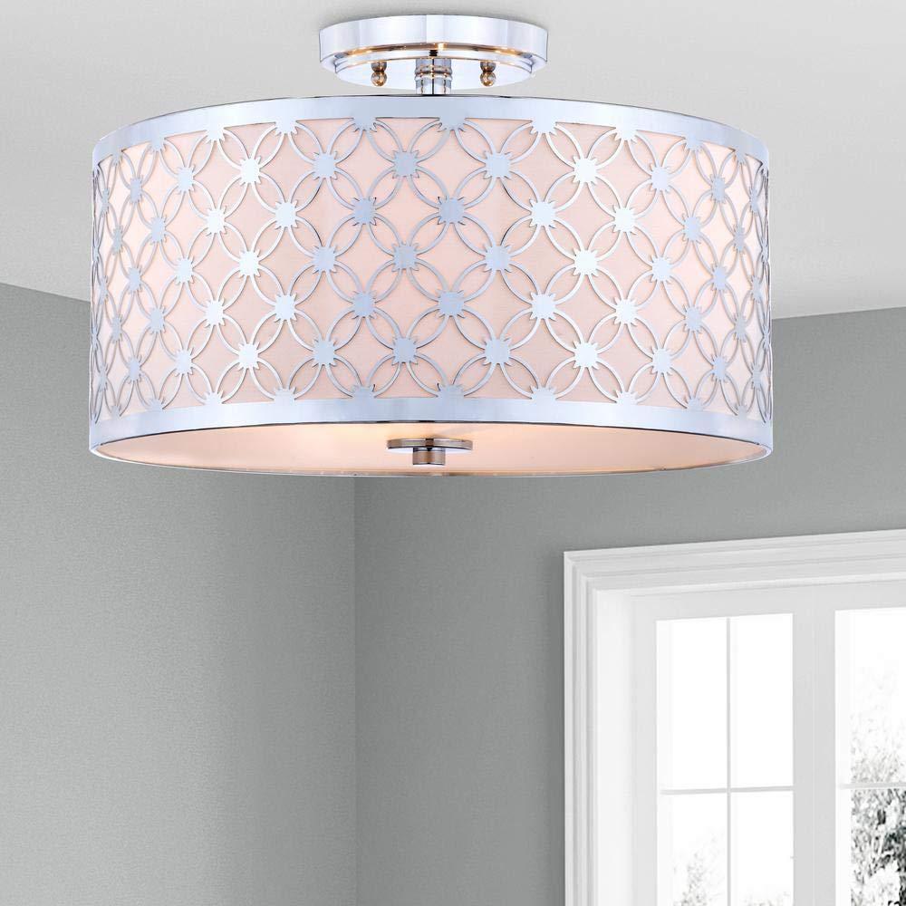Hutch Flush Mount - FLU4002 - Chrome - Safavieh