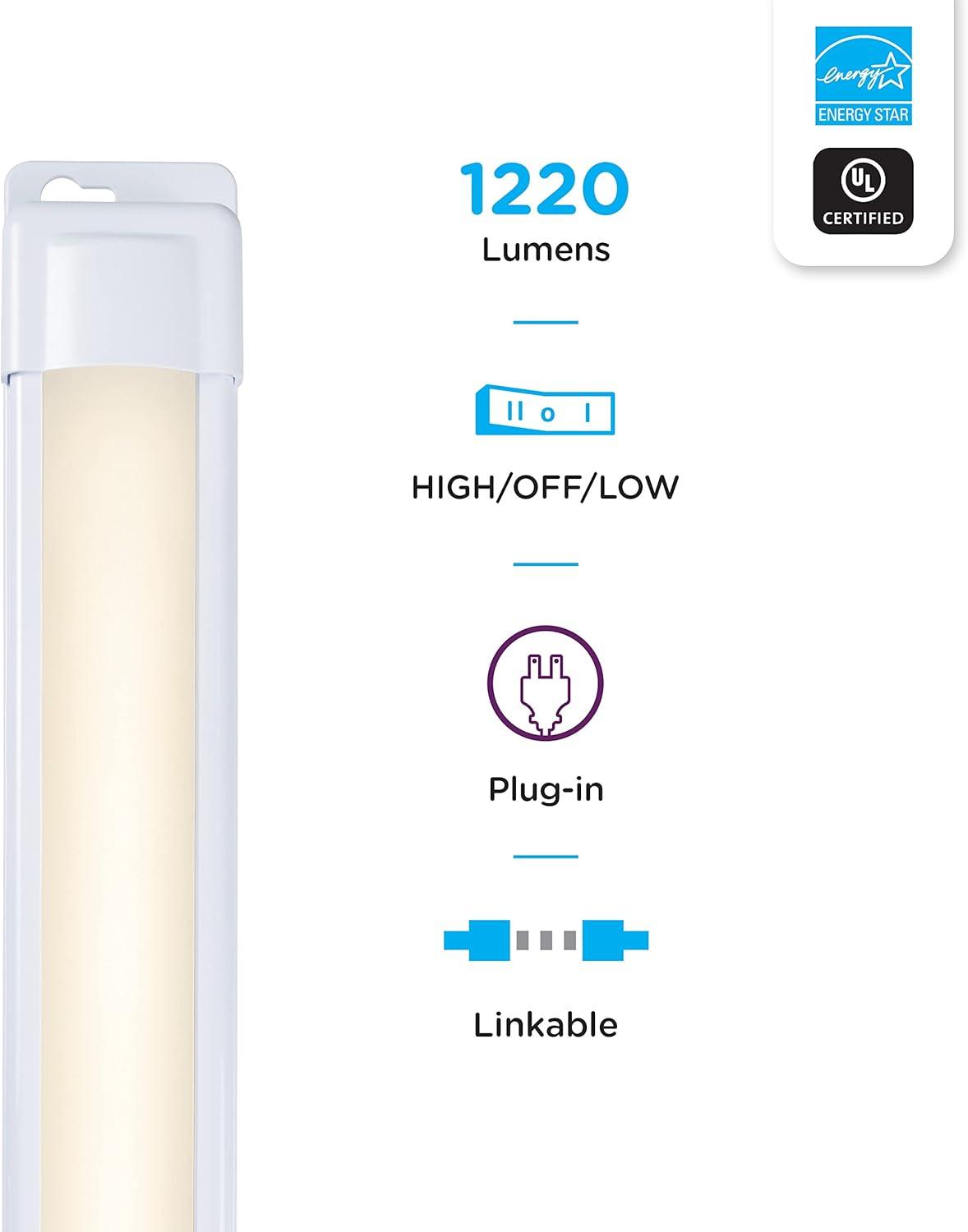 Enbrighten 36-inch Plug-In Linkable LED Under Cabinet Light Fixture