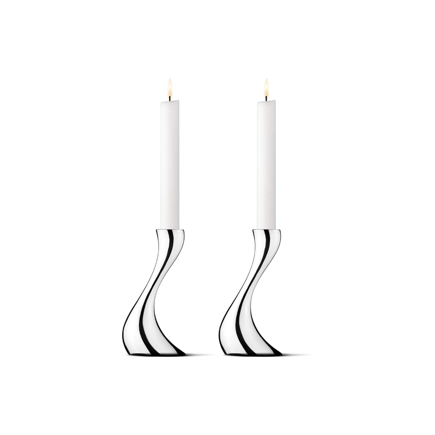 Cobra Stainless Steel Candlestick (Set of 2)