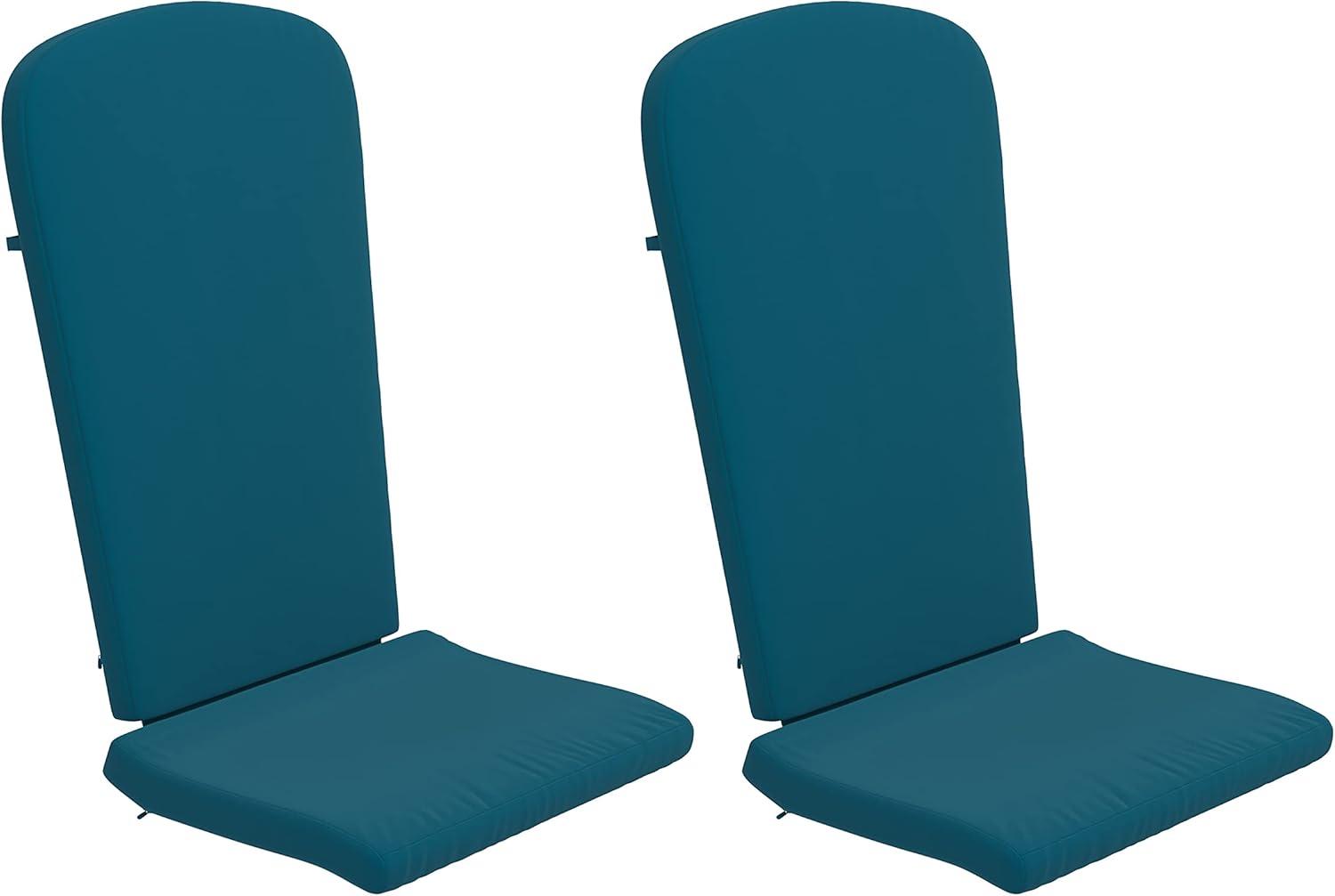 Flash Furniture Charlestown Set of 2 All Weather Indoor/Outdoor High Back Adirondack Chair Cushions, Patio Furniture Replacement Cushions