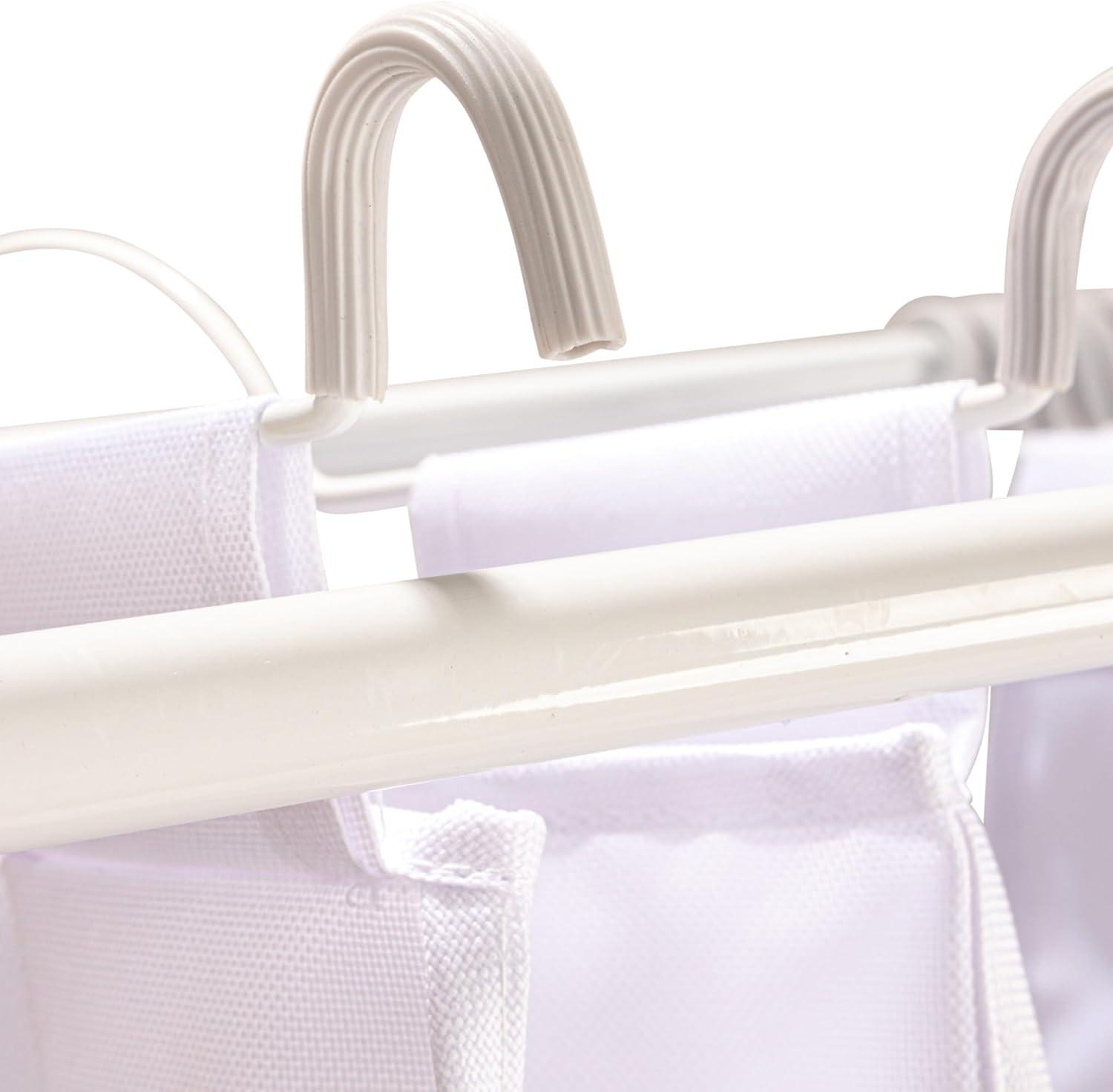 Rolling Laundry Sorter, 4 Bag Laundry Sorter Cart with Washable and Removable Bags, White