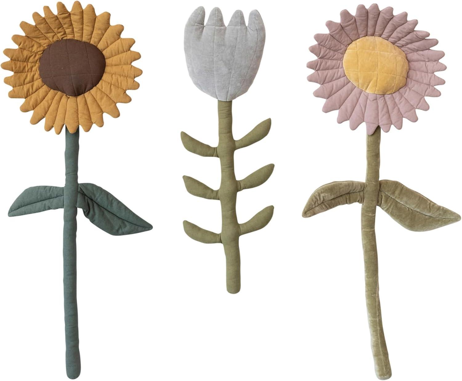 Storied Home (Set of 3) Cotton Flowers Hanging Wall Art Set