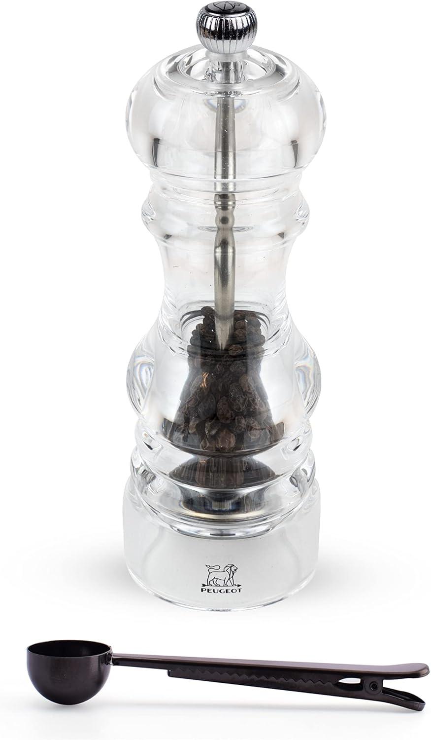 Clear Acrylic Electric Salt and Pepper Mill Set