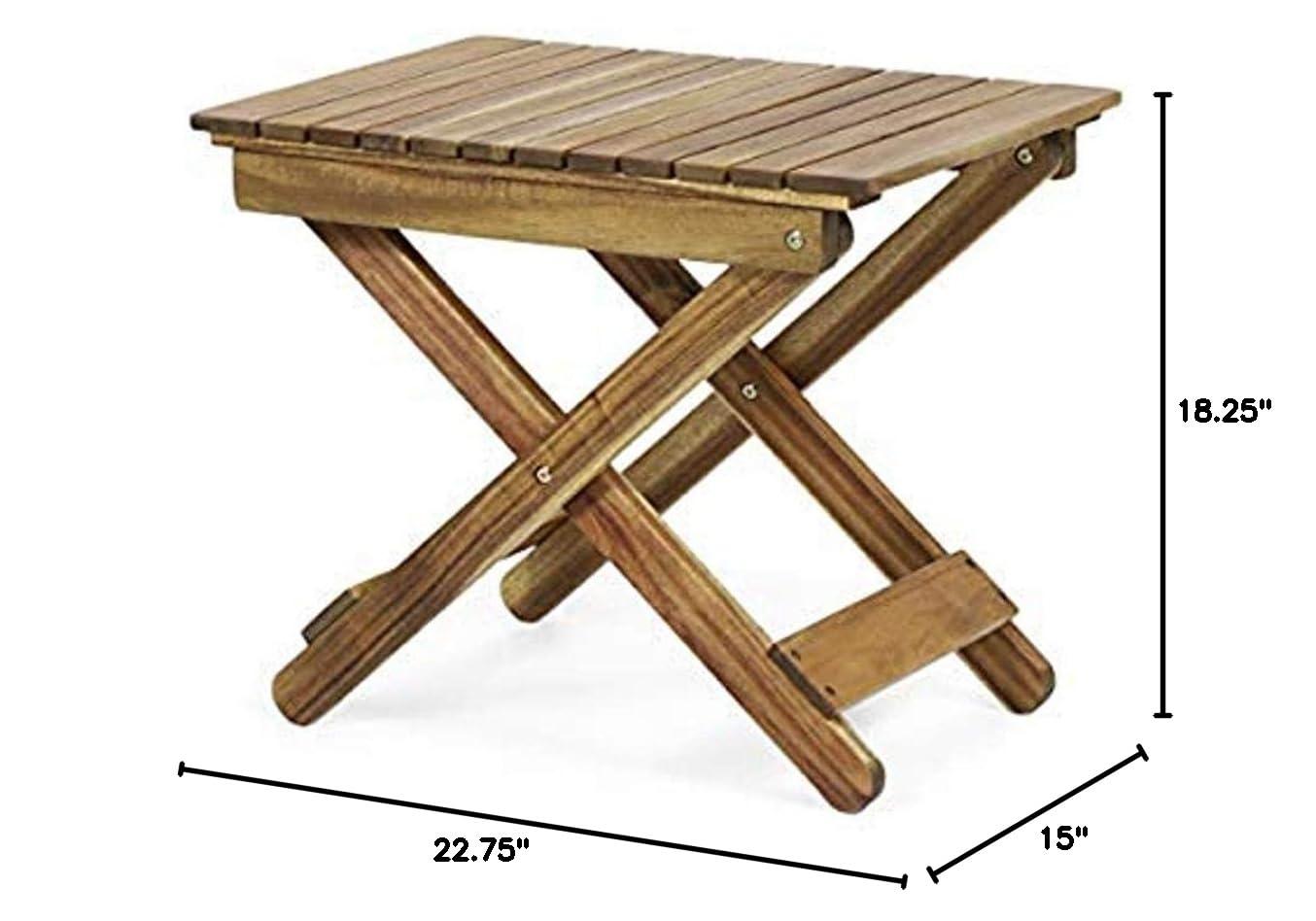 Christopher Knight Home Constance Outdoor Folding Side Table, Natural