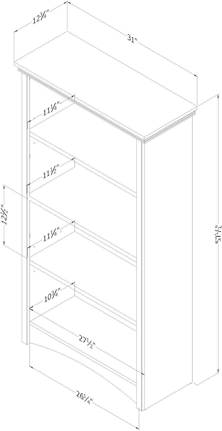 58.12" Gascony 4 Shelf Bookcase - South Shore