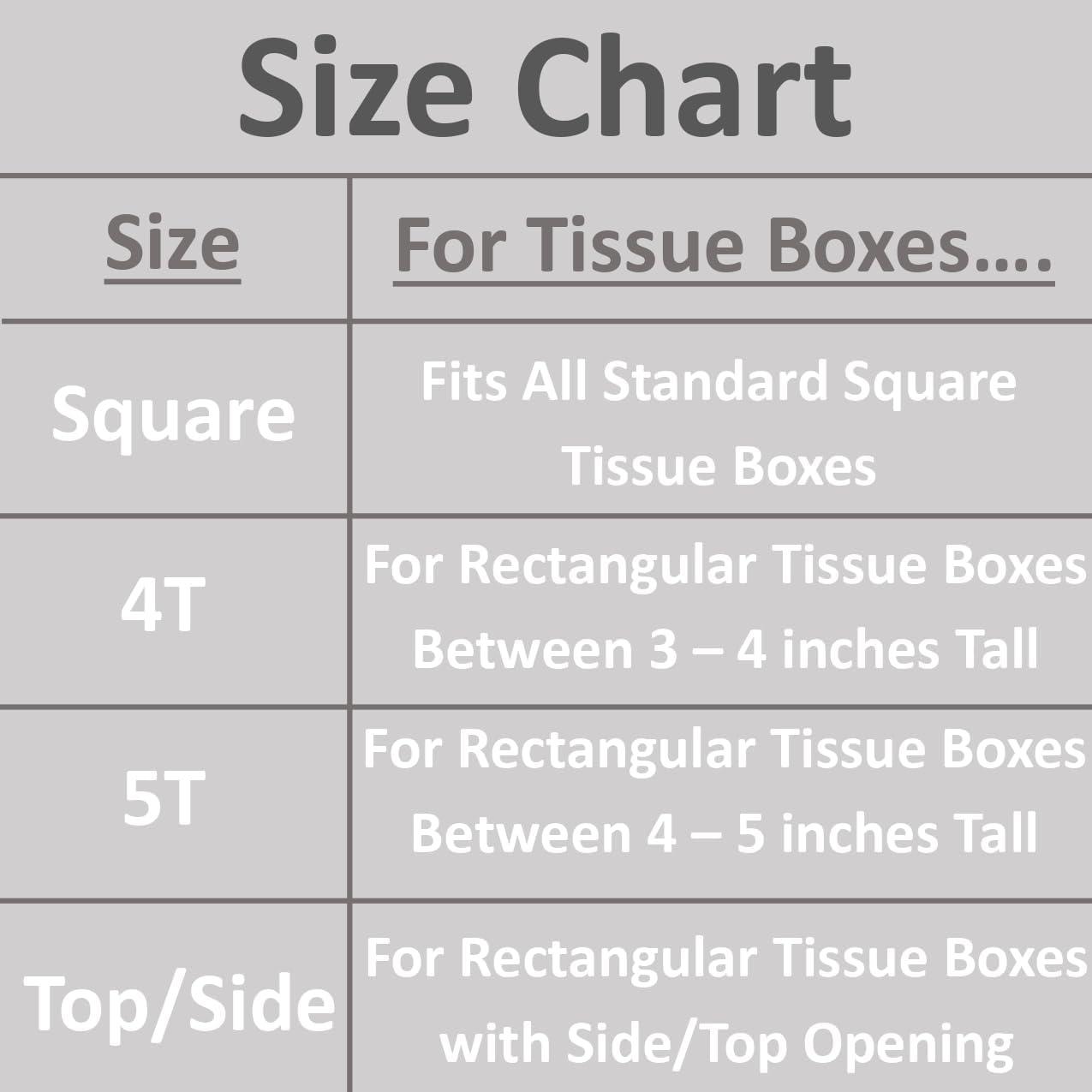 White Tissue Box Cover Square - Plastic Facial Tissue Box Holder - Decorative Cube Tissue Holder Dispenser Fits Any Vanity Countertop, Bedroom Dresser, Office, Bathroom Decor C33