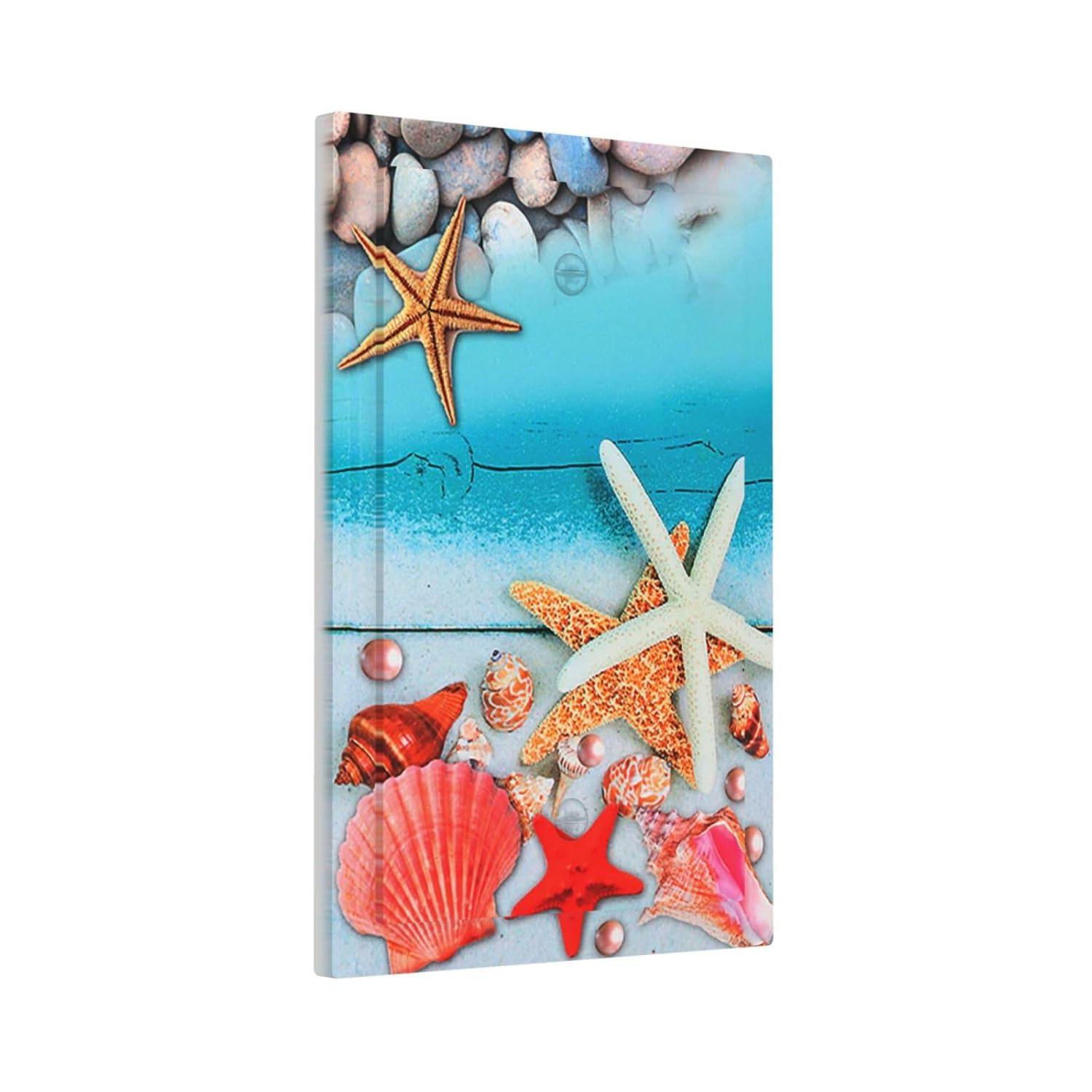 Sunyuer Sea Starfish Beach Decorative Wall Plate, 1 Gang Single Blank Outlet Cover Decorative Switch Plate for Kitchen Bathroom Bedroom, 4.5x2.76 Inch