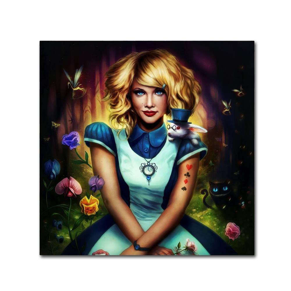Trademark Fine Art 'Alice in Wonderland' Canvas Art by JoJoesArt