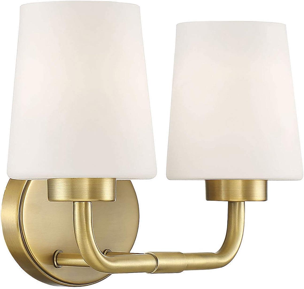 Fitz 2 Light Frosted Dimmable Vanity Light