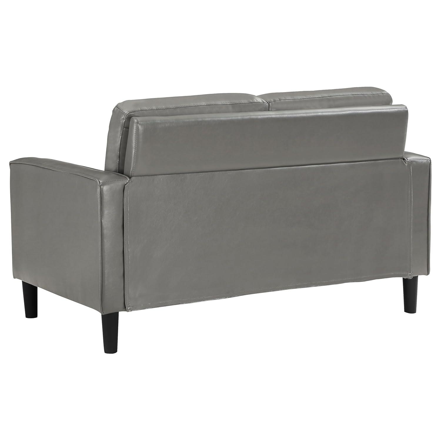 Alma Ruth 3-Piece Upholstered Track Arm Sofa Set Grey