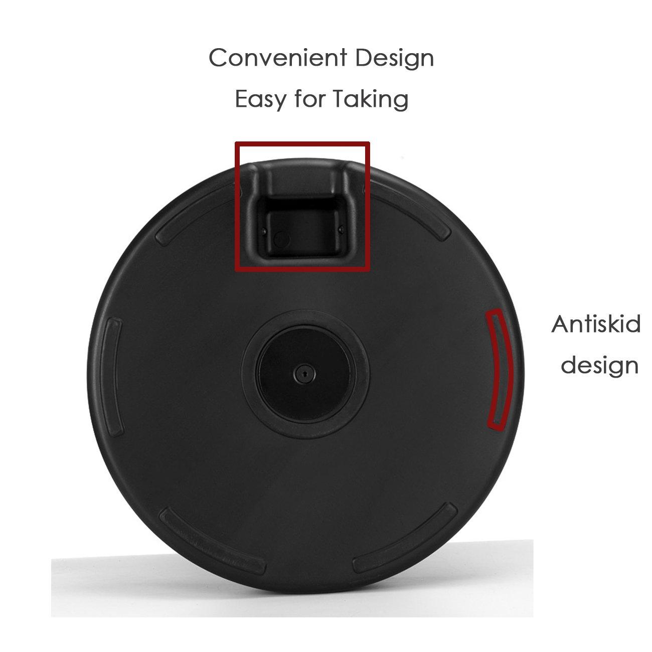 Costway 20'' Round 23L Water Filled Umbrella Base Stand Self-filled Patio Furniture Black