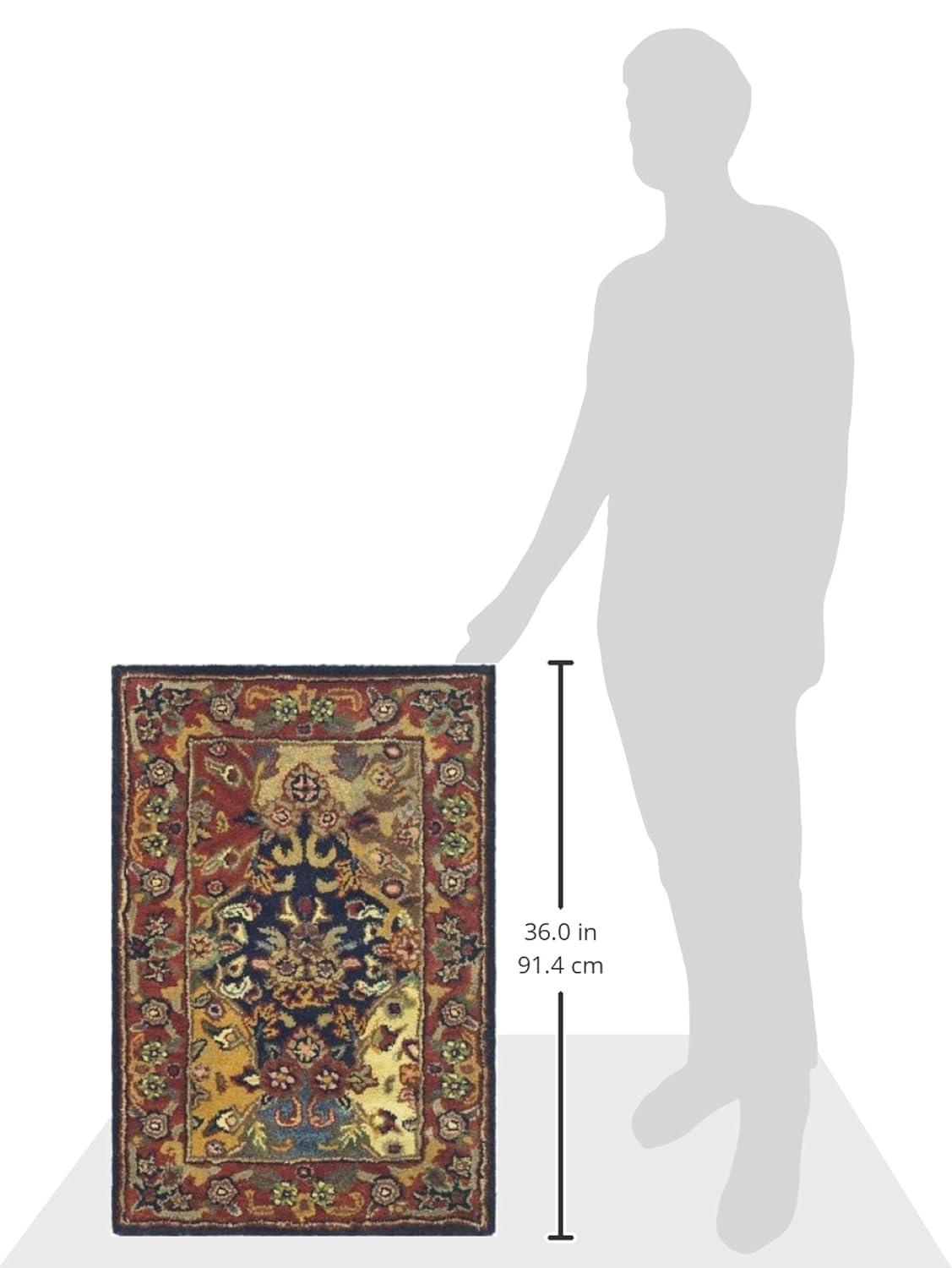 SAFAVIEH Heritage Malcolm Traditional Wool Area Rug, Multi/Burgundy, 11' x 17'