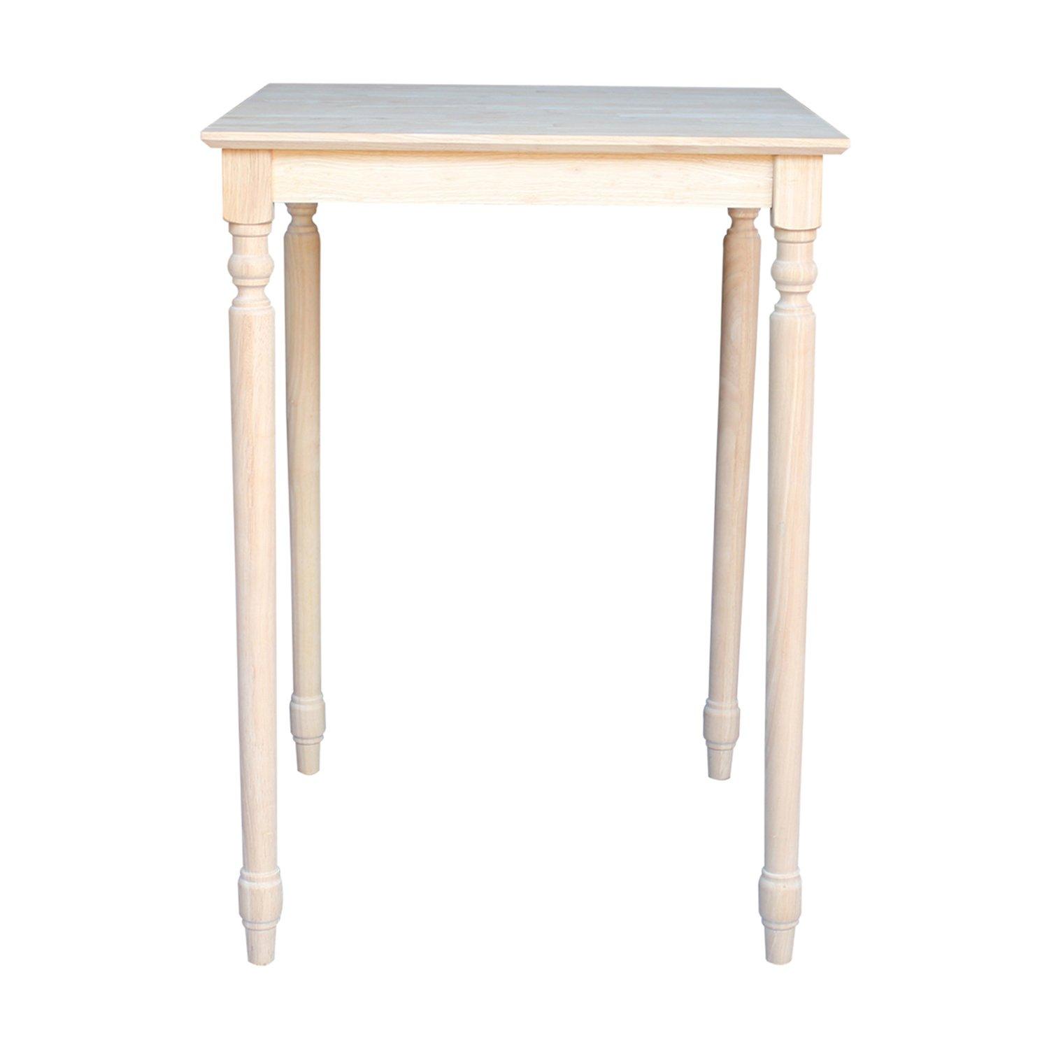 International Concepts Turned Solid Wood Top Dining Table