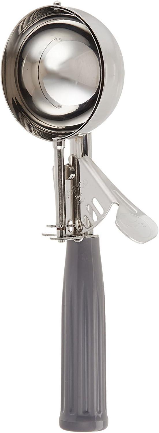 Gray Stainless Steel Ice Cream Disher with Lever, 4 oz