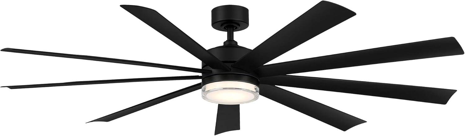 Wynd XL 9 - Blade Outdoor LED Smart Ceiling Fan with Remote Control and Light Kit Included, Works With Alexa and iOS / Android App