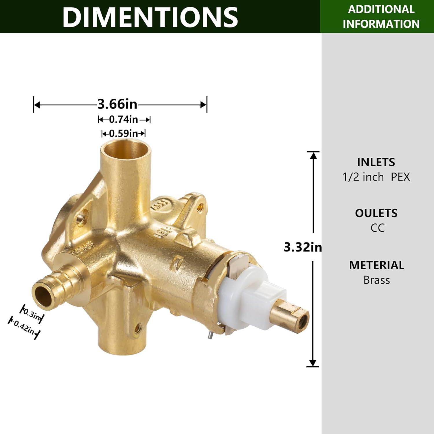 Moen Brass Posi-Temp Pressure Balancing Shower Valve