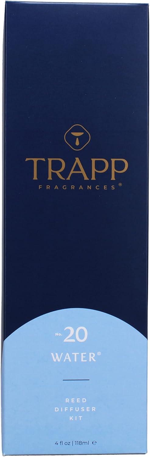 Trapp - No. 20 Water - Reed Diffuser Kit - 2 Sets of 12 Reeds, Scented Diffuser Oil (4 oz.), Vase - Long Lasting Scent Notes of Fresh Ozone, Aqueous Notes, and White Florals