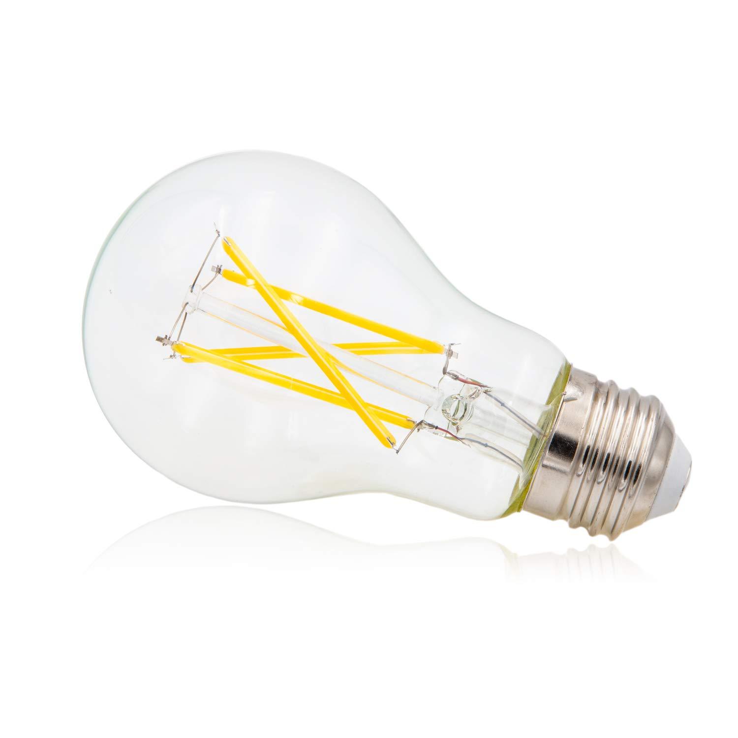Maxxima Dimmable LED A19 Edison Light Bulb, 60 Watt Equal, 2700K Warm White 800 Lumens (6 Pack)