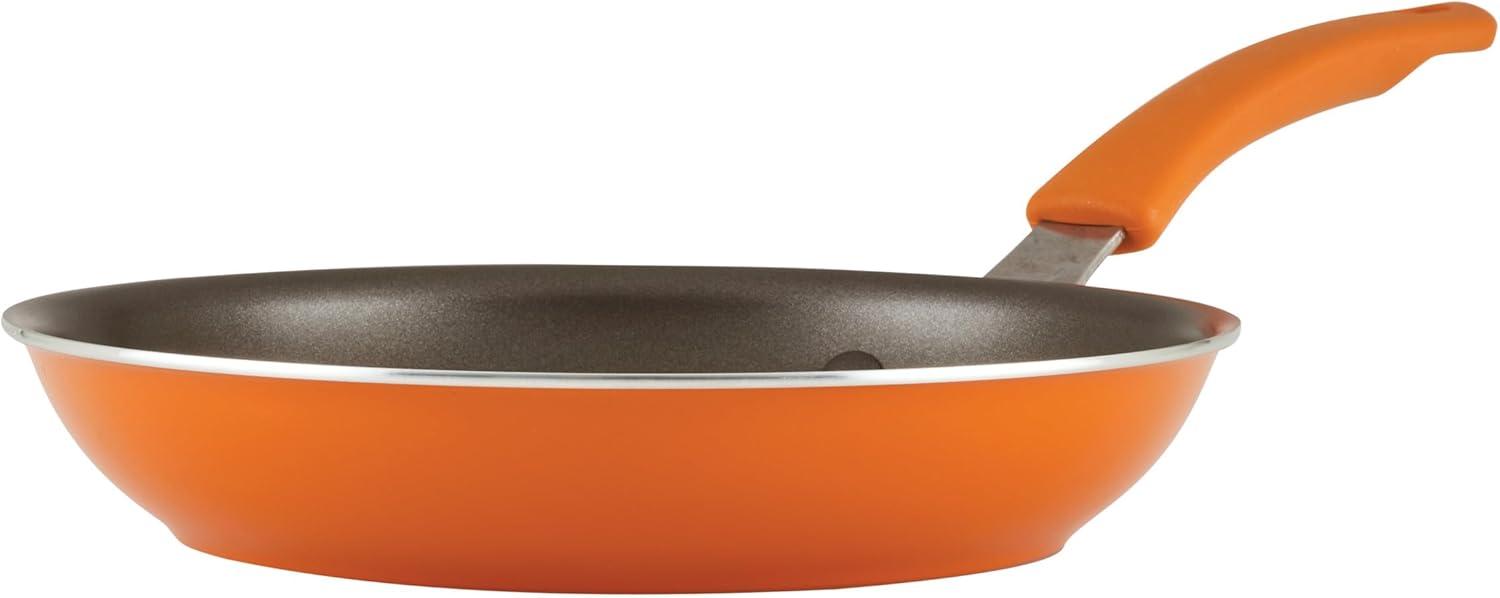 Rachael Ray Cook & Create Aluminum Nonstick Frying Pan / Skillet / Fry Pan, 10 Inch, Orange