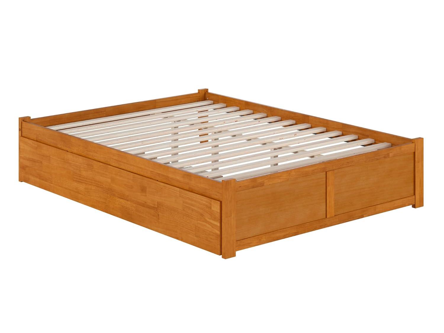 Solid Wood Platform Storage Bed