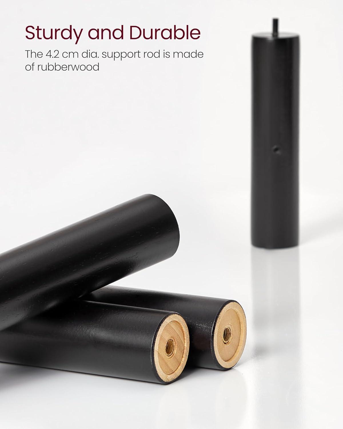 Coat Rack Free Standing, Coat Stand, Hall Coat Tree with 8 Hooks, Black