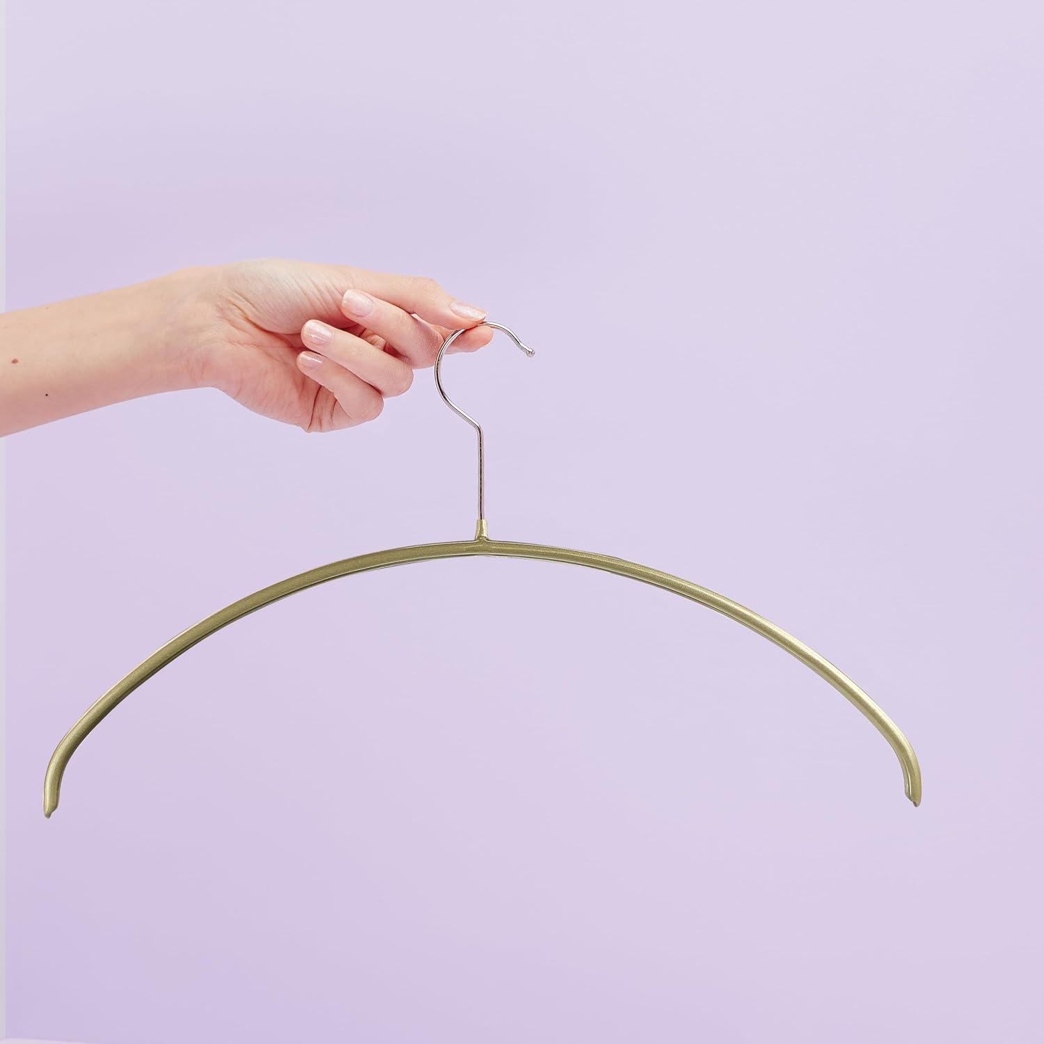 Mawa Metal Non-Slip Standard Hanger for Dress/Shirt/Sweater (Set of 10)