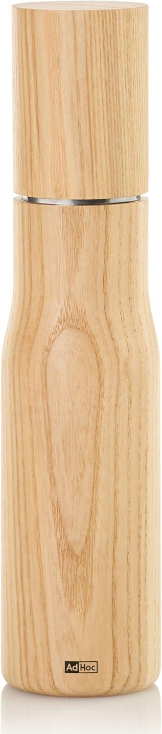 Light Ash Wood and Stainless Steel 10.6" Salt or Pepper Mill