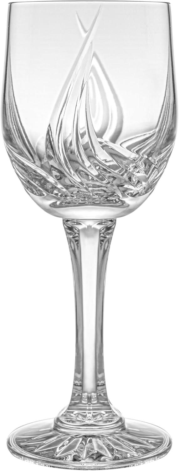 Barski Wine - Glasses - Cordial - Sherry - Set of 6 - Hand Cut Crystal - Stemmed - 4.5 Oz. - Made in Europe (Set of 6)