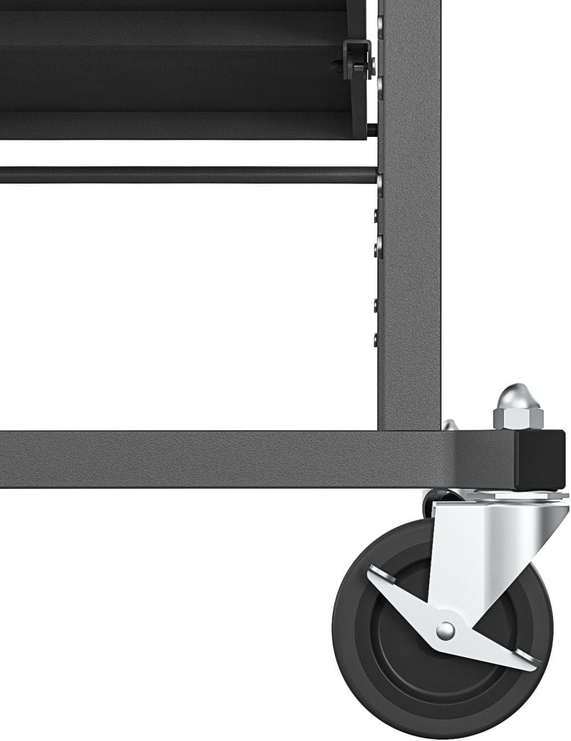 COSCO SmartFold Butcher Block Portable Workbench / Folding Utility Table (Gray Steel Frame)