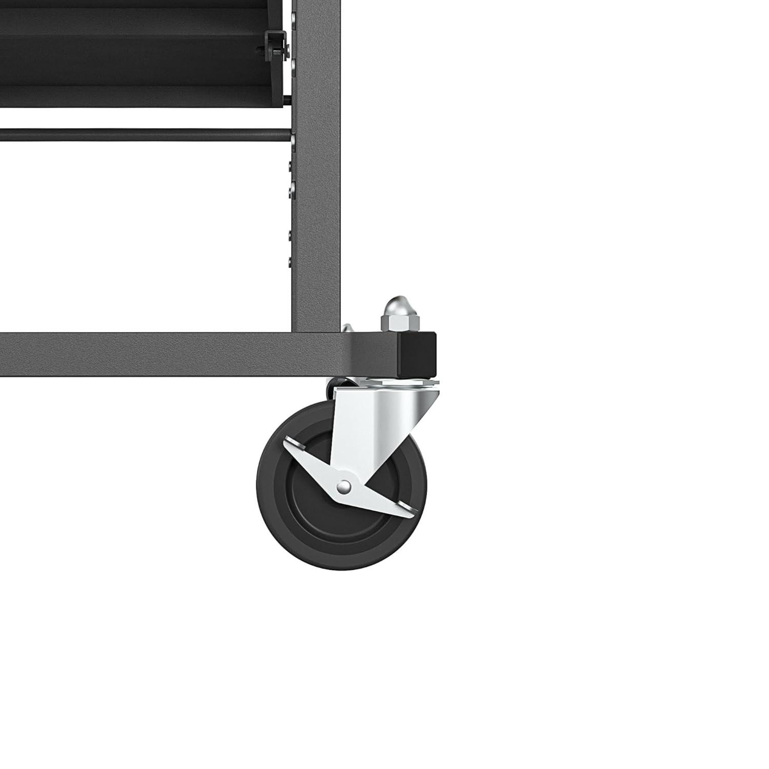 COSCO SmartFold Butcher Block Portable Workbench / Folding Utility Table (Gray Steel Frame)