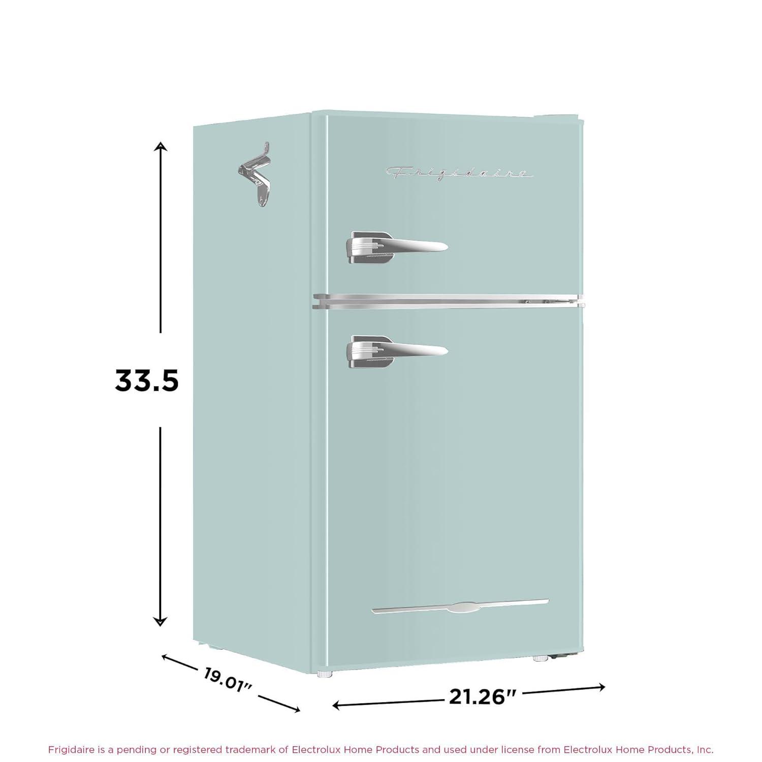 Frigidaire 3.2-Cu Ft. 2-Door Retro Compact Bar Fridge With Freezer And Side Bottle Opener