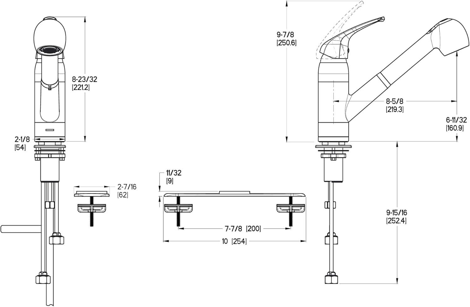 Tuscan Bronze Single Handle Pull-Out Kitchen Faucet