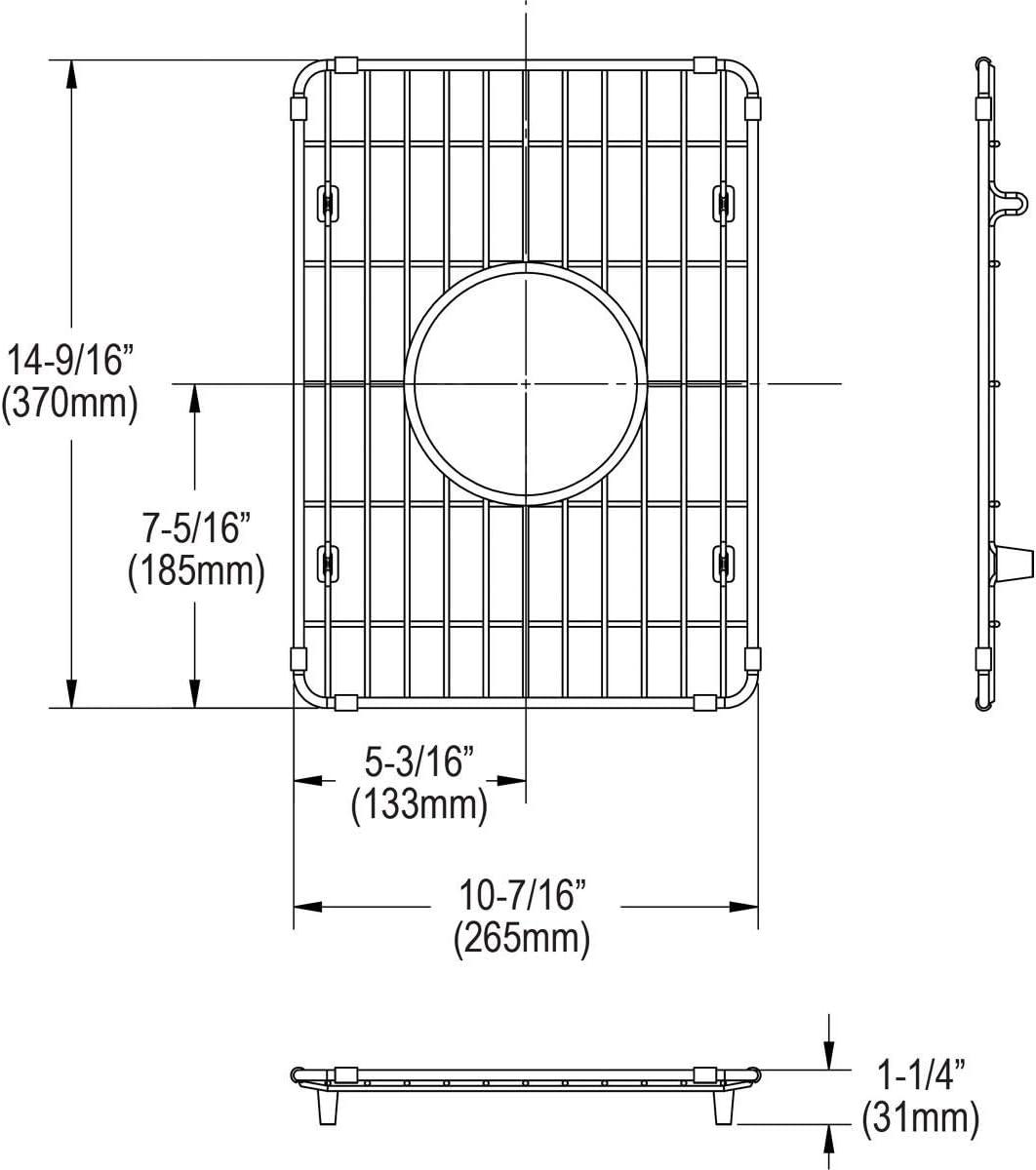 Elkay Stainless Steel 10-7/16" x 14-9/16" x 1-5/16" Bottom Grid