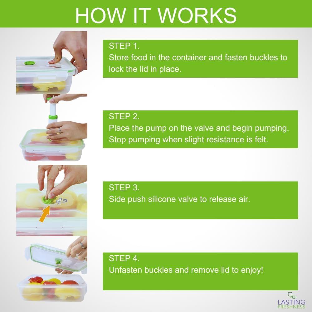 Lasting Freshness Food Storage - Set of 9 Containers and 9 Lids