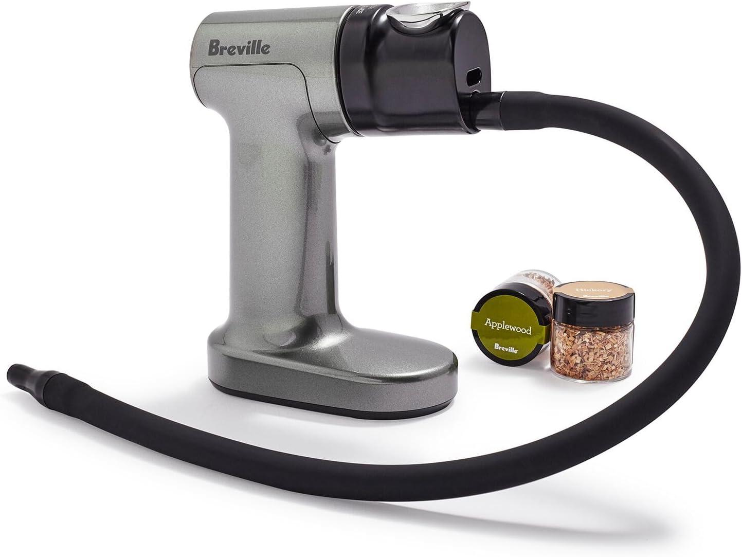 Compact Stainless Steel Cordless Smoking Gun with Accessories