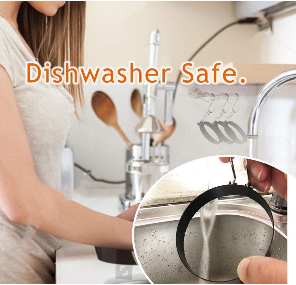 COTEY Large 3.5" Nonstick Egg Rings Set of 4, Round Crumpet Ring Mold Shaper for English Muffins Pancake Cooking Griddle - Portable Grill Accessories for Camping Indoor Breakfast Sandwich Burger