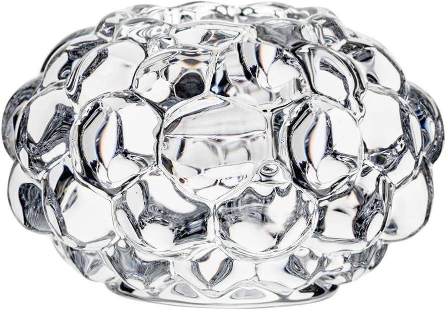 Crystal Clear Raspberry Votive Candle Holder, 4.5" Tabletop