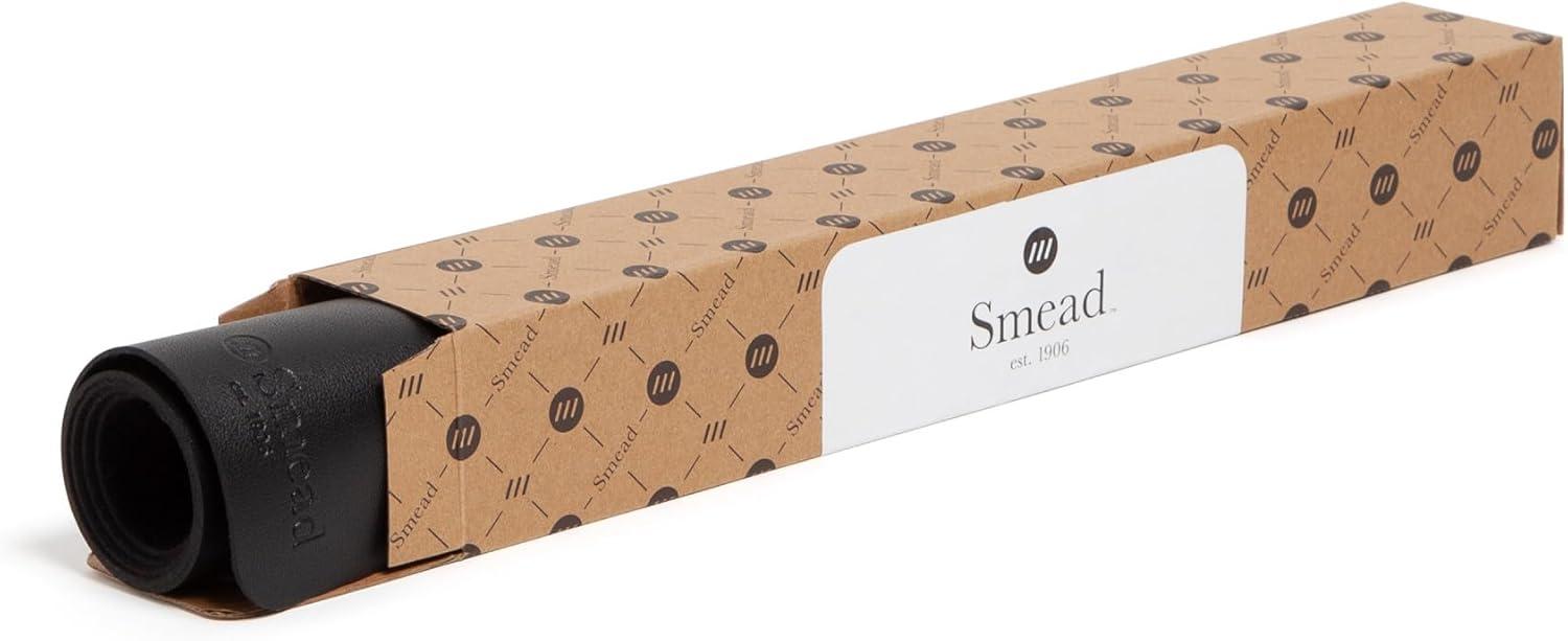 Smead Desk Pad, Vegan Leather, Non-Slip Backing, 31.5” x 15.7”, Charcoal (64833)