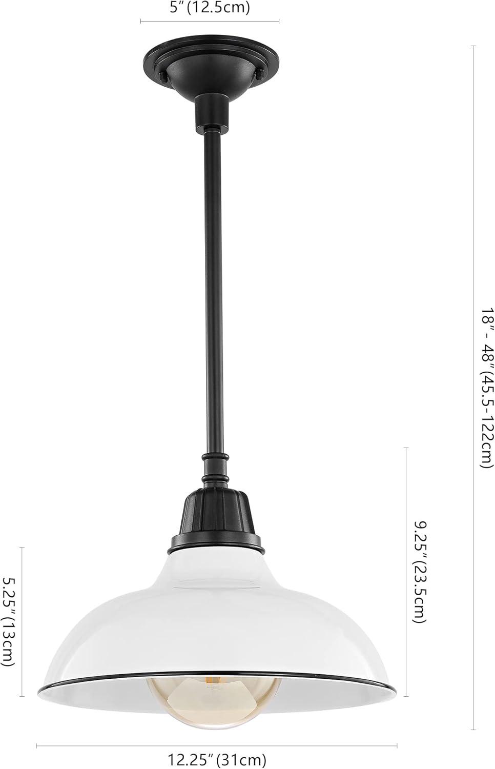 Jasper French Country Satin White LED Pendant Light