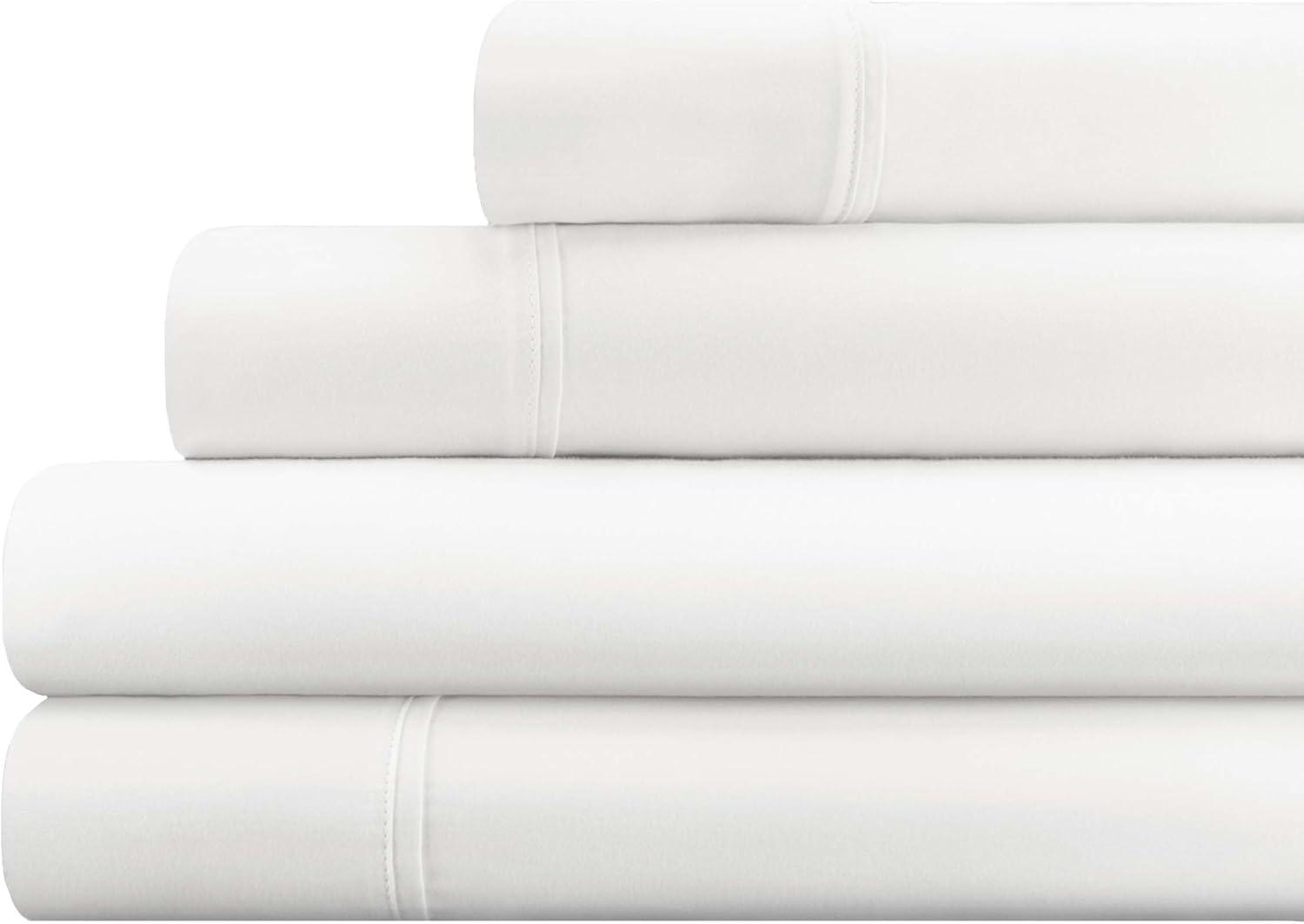 Queen White Egyptian Cotton Deep Pocket Sheet Set