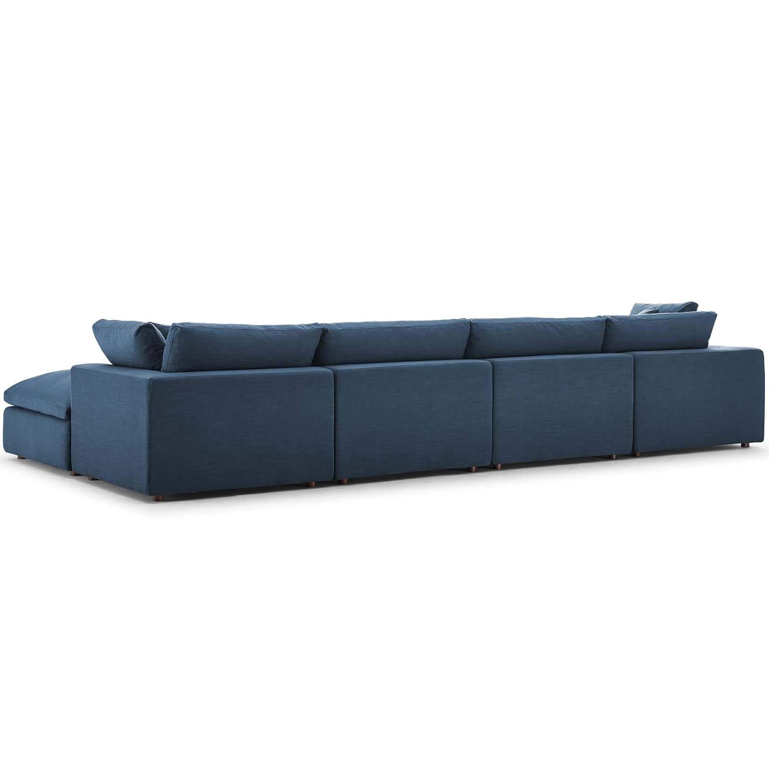 Modway Copper Grove Hrazdan Fabric/Wood Down-filled Over-stuffed 5-piece Sectional Sofa Set