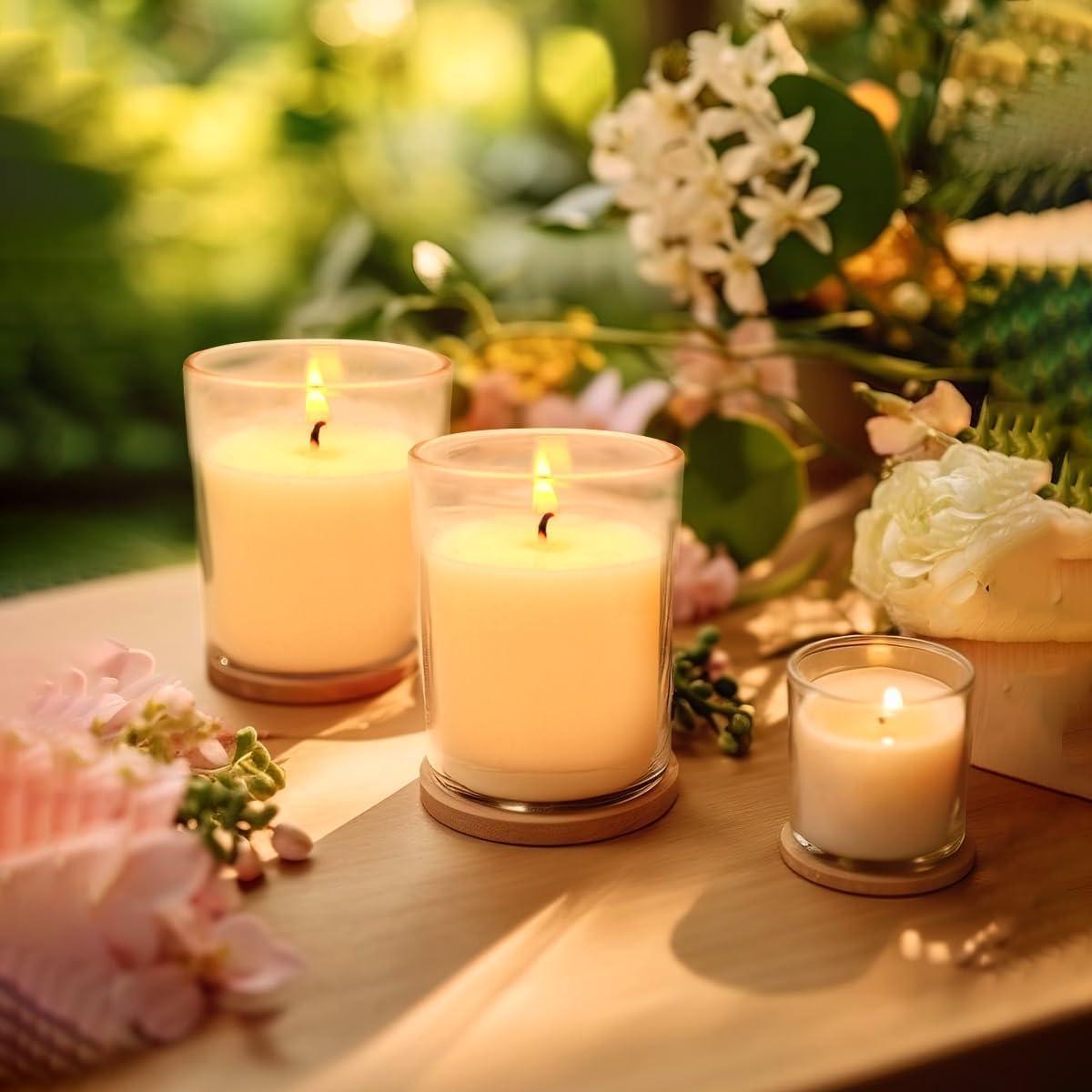 The Party Aisle™ Stonebriar Unscented Votive Candle with Glass Holder (Set of 48)