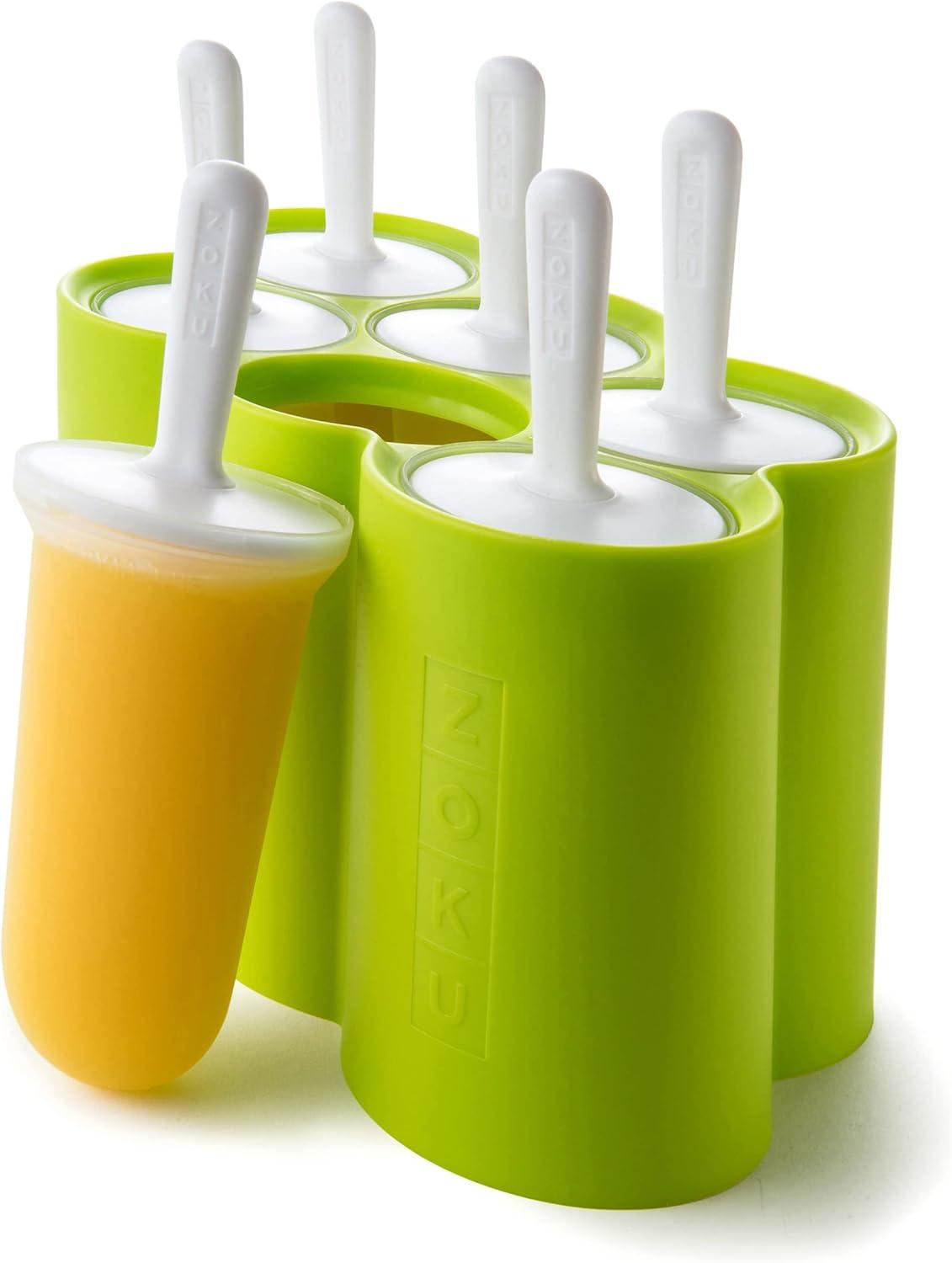 Zoku Lime Green Classic Popsicle Molds with Sticks and Drip Guards