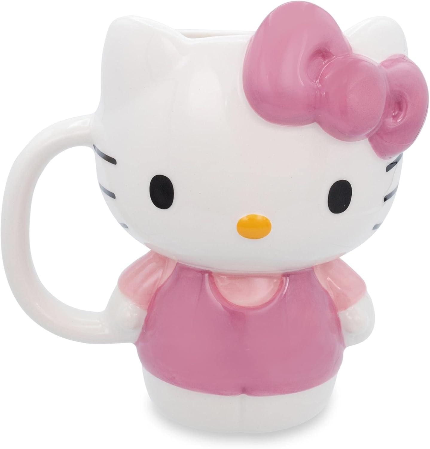 Silver Buffalo Sanrio Hello Kitty 3D Sculpted Ceramic Mug | Holds 20 Ounces