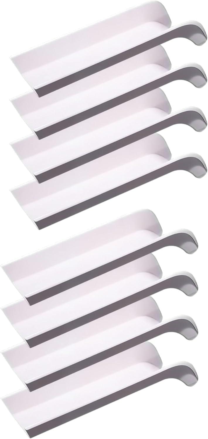 StairSlide 8-Pack Modular Indoor Slide for Home Staircases, White - Stair Attachment Ramps for Kids with Non-Slip Grip Bottom, Easy to Store, No